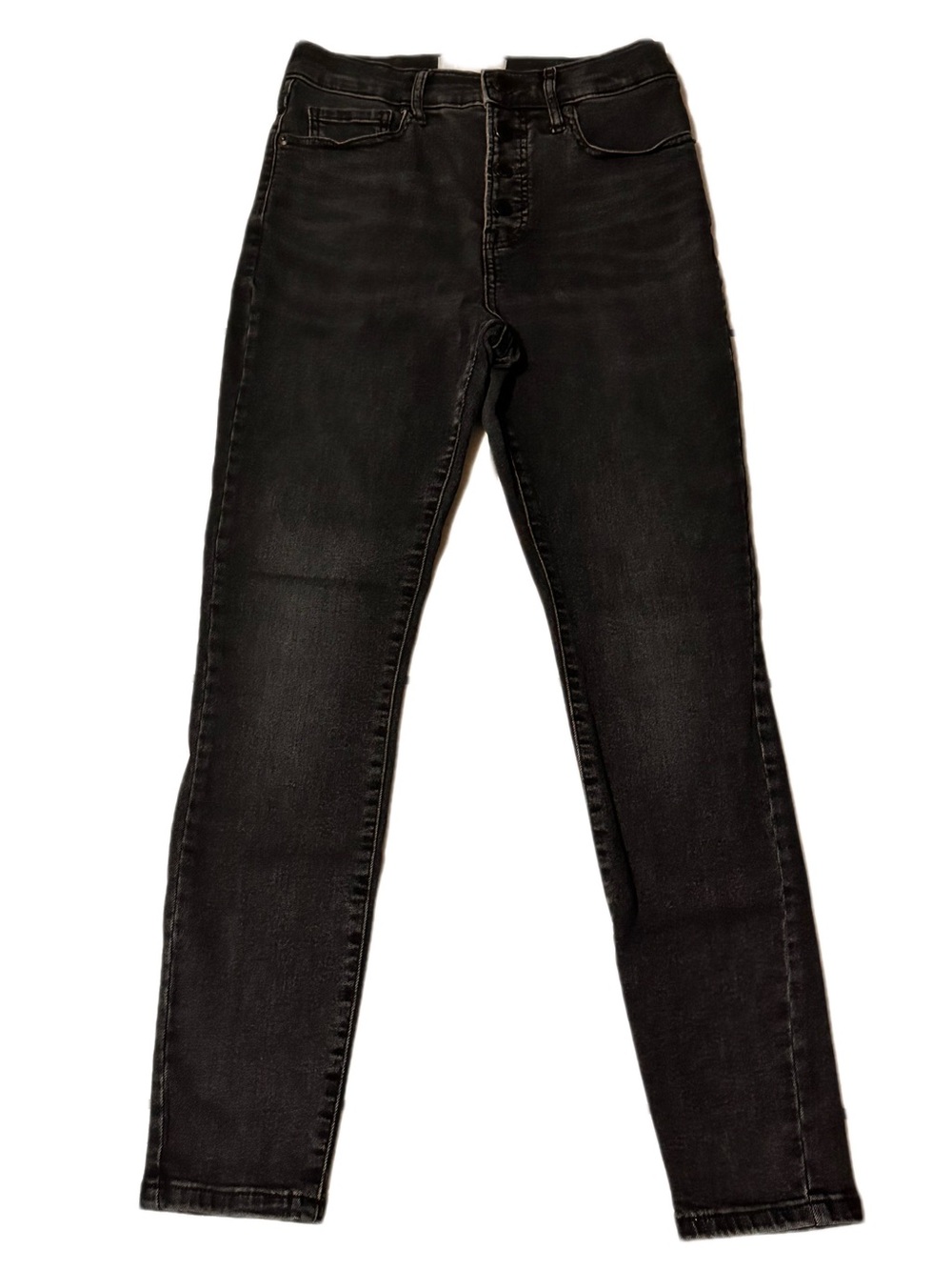 Everlane Black High-Rise Button-Fly Jeans